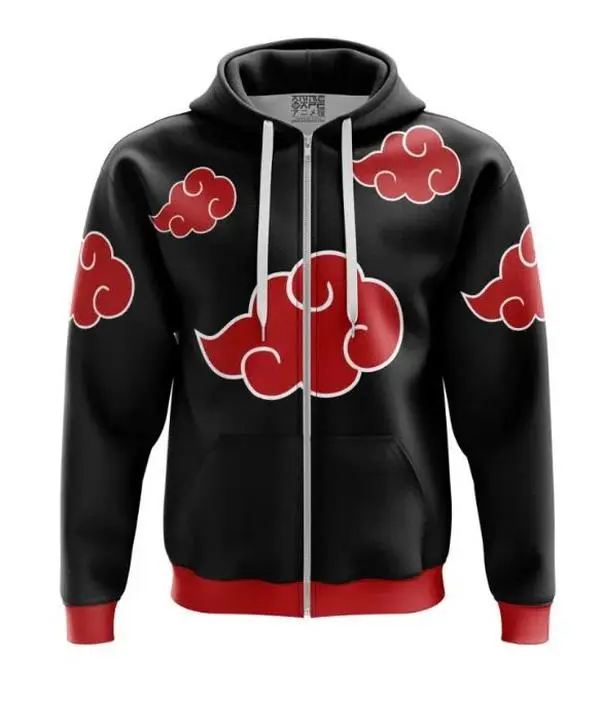 [FREESHIP] Akatsuki Zip Hoodie Jacket, Anime fan zip up hoodie, Perfect for Fall & Winter with Fitted Design #anime  #hoodie #jacket #menwear