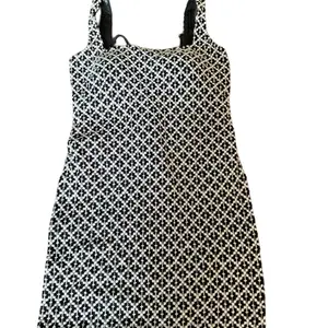Sequence Chikankari Sleeveless Kurti Top - Black and White Geometric Patterned Design