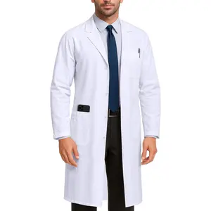 Professional Lab Coat for Men Long Sleeve Medical Coat