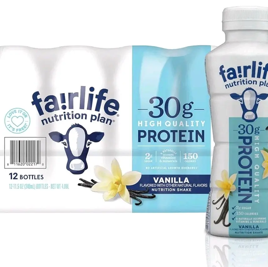 Fair Life Nutrition Plan High Protein Liquid Shake, Vanilla, 11.5 Fl Oz, Pack of 12
