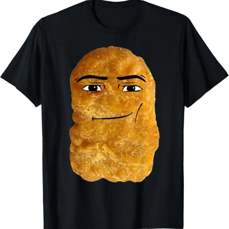 [100% Cotton] 100% Cotton Chicken Nugget Meme T-Shirt, Small, Black T-Shirt For Men And Women funny shirt