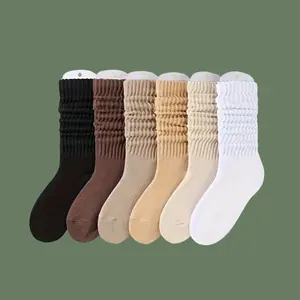 Ribbed Fashionable Stacked Socks - 6 Pair Comfortable Soft  Daily Wear Socks in Multiple Colors for Casual Outings