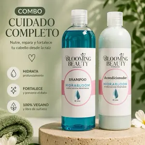Blooming Beauty Floral Bloom Design Shampoo & Conditioner Set for All Hair Types with Hydrating Formula