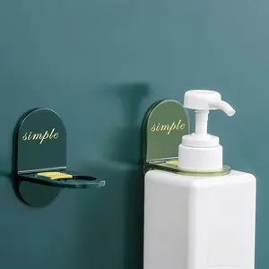 2 Pcs Bathroom Shampoo Hanging Rack, Wall-mounted Non-perforated Shelves, Hand Soap Storage Rack, Shampoo Hook, Bathroom Accessories