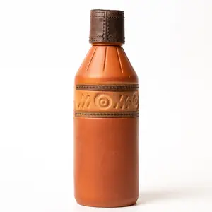 Organic Klayware Handcrafted Natural Terracotta Clay Water Bottle 600ml Rustic Gift Eco-Friendly Reusable Sustainable Artisanal Craftsmanship Natural Filtration