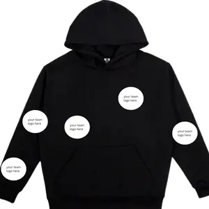 custom embroidered hoodie with your custom logo ( 5 spots with your Team,highschool,college etc