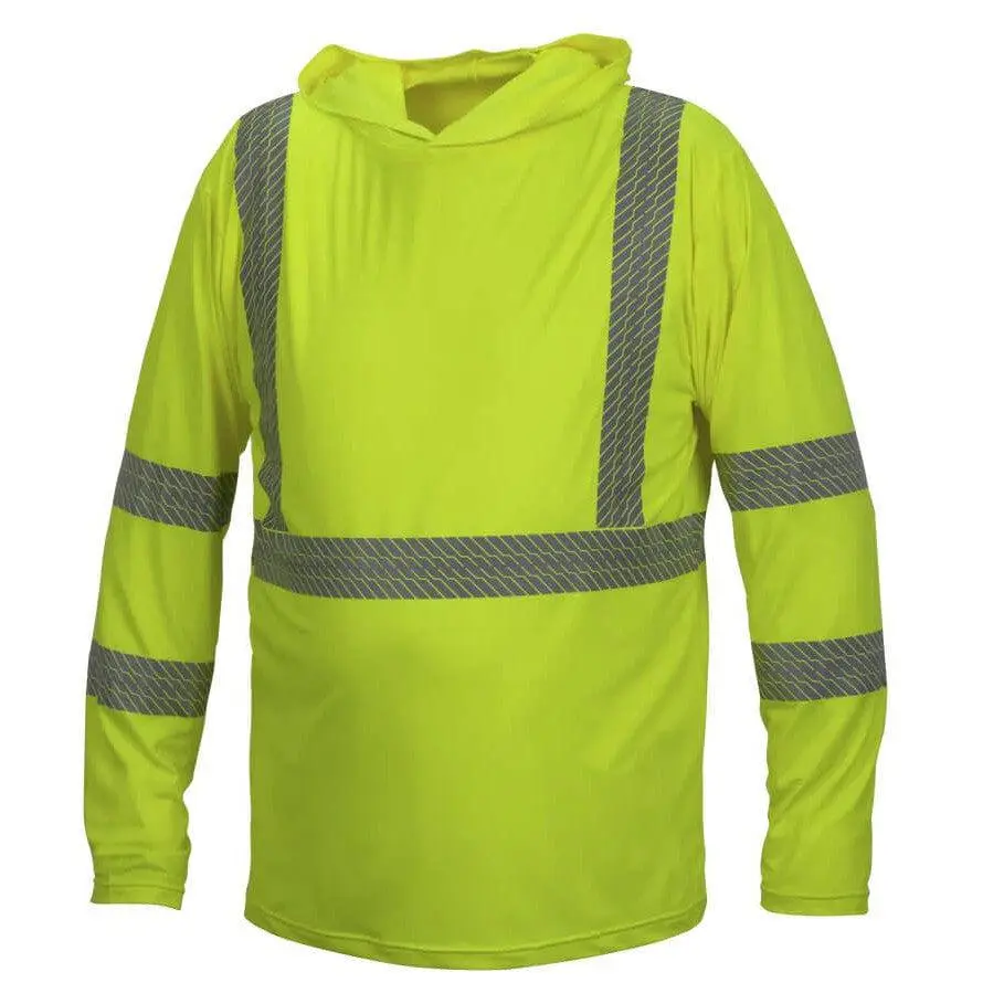 Pyramex Men's ANSI Class 3 Pullover Hoodie, Hi-Vis Long Sleeve Quick-Drying Shirt for Outdoor Work with UPF 50+ and Segmented Reflective Tape, 3X, 4X, 2X, Segmented Reflector
