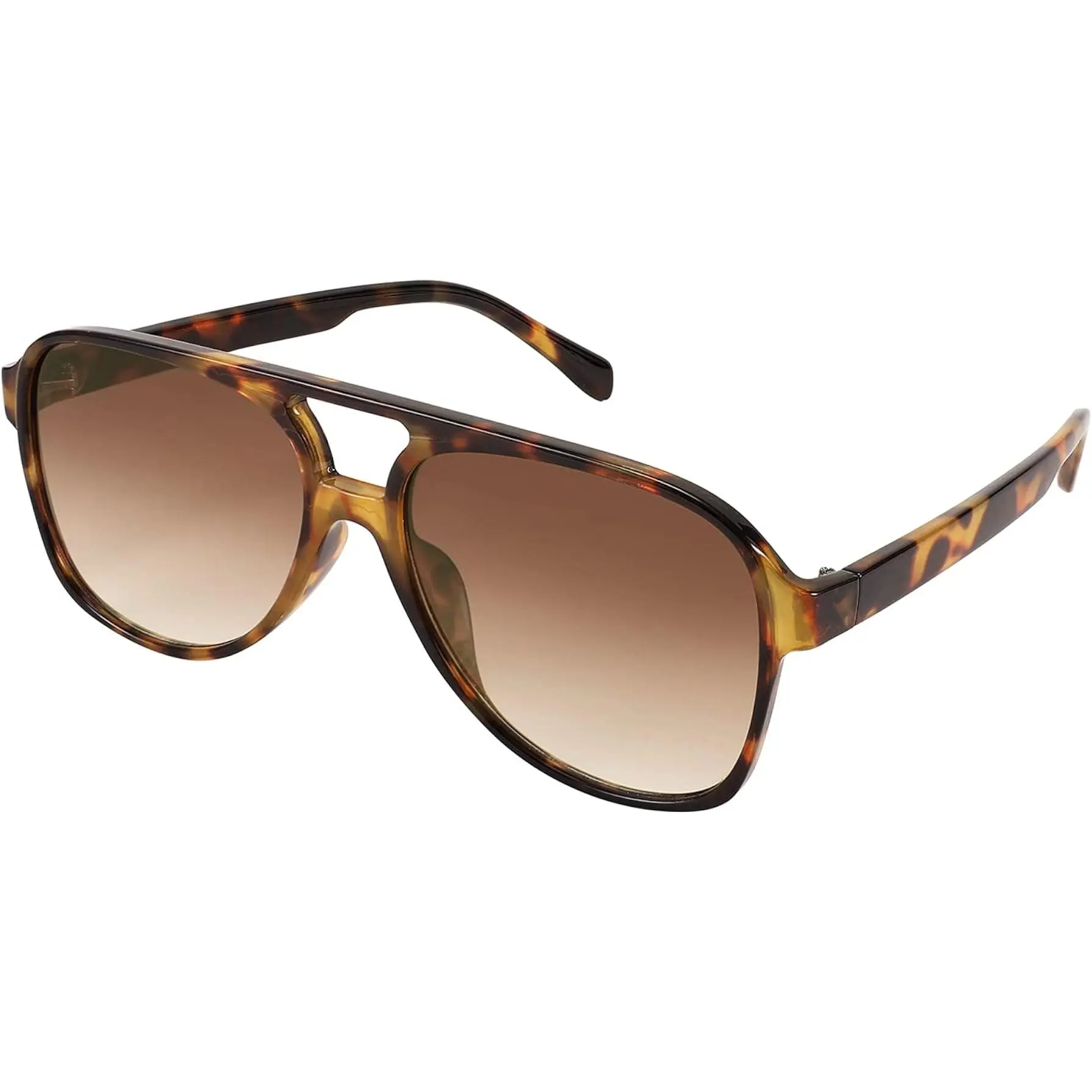 FEISEDY Vintage Retro 70s Plastic Sunglasses Women Men Classic Large Squared Frame B2751
