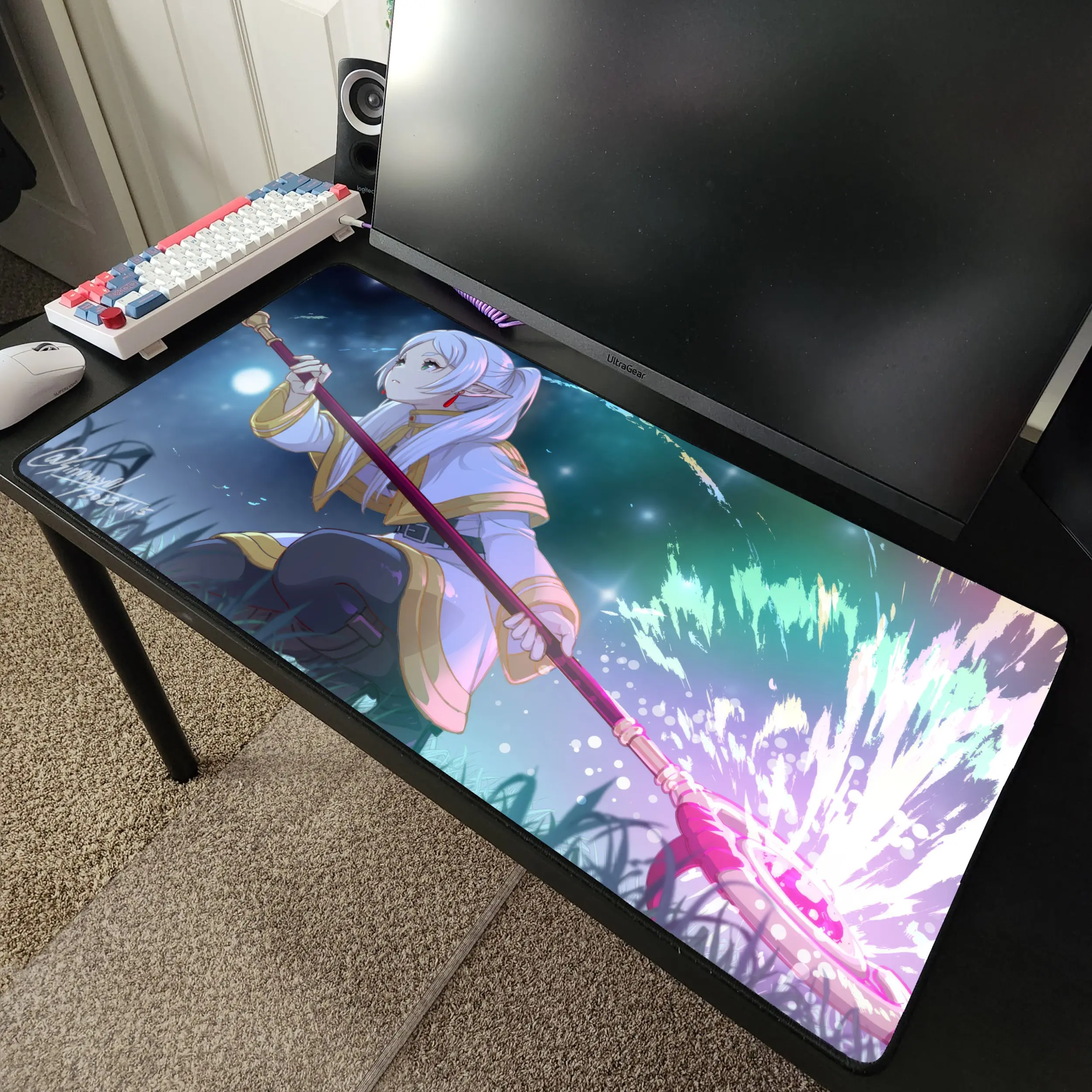 Frieren Beyond Journey's End Anime Desk Mat Mousepad 31.5" x 15.5"