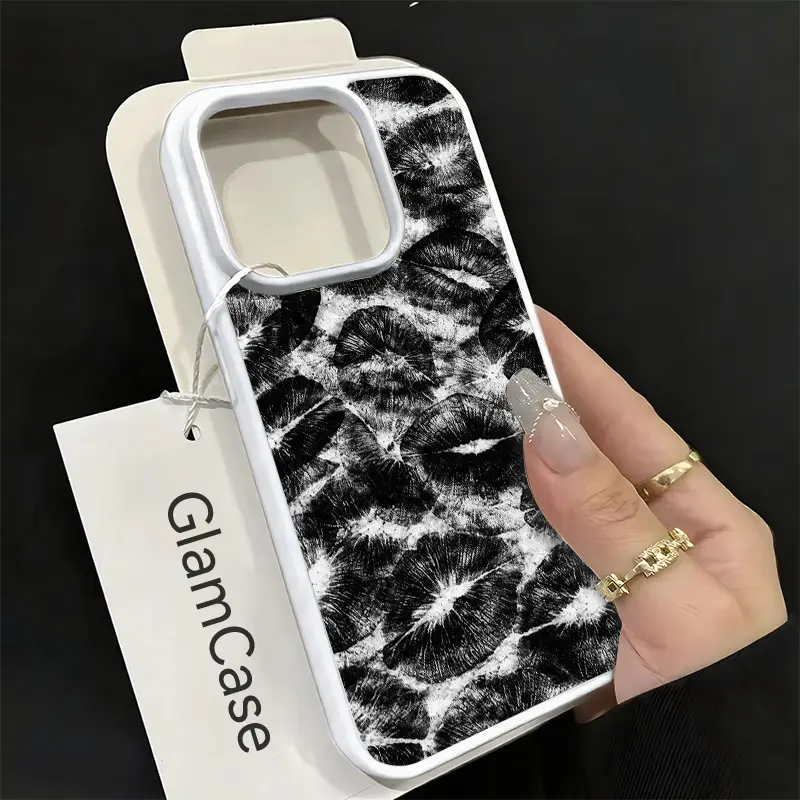 Kiss Print Phone Case Romantic Vintage Style for iPhone 17 16 15 14 13 12 11 Plus Pro Max Acrylic Frosted Magnetic Suction Case with Hard Shell and Skin-Friendly Finish