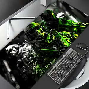 Large Gaming Mouse Pad with Soldier Design, Non-Slip Rubber Base, Ideal for Gamers, Office, School, Esports, Home Decor, Washable and Durable,The ideal Gift For Game Lovers，Professional Gaming Setup | Modern desk mat | Mouse pad Non Slip Mousepad