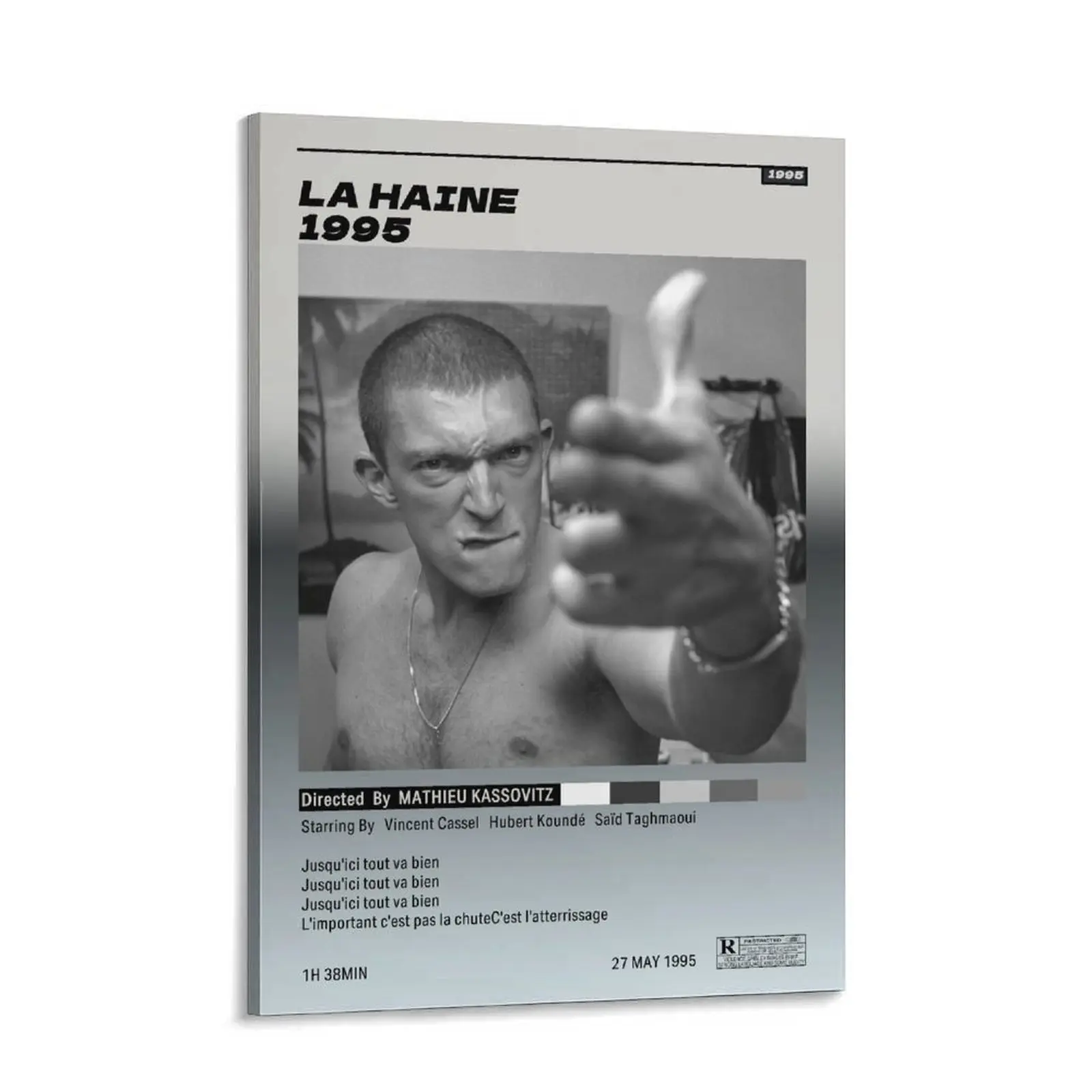 La haine Movie Poster, High-Quality Ready-To-Print Wall Decoration for Home Room Decor