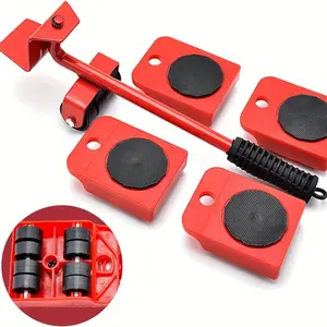 5 Piece Appliance Moving Tool Set Heavy Duty Furniture Roller Sliders for Refrigerator Washer Sofa Bed Desk Home Mover Kit