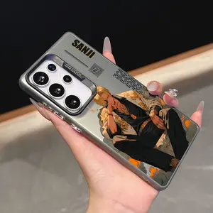 Hot-Blooded Anime for Man S-Sanji Phone Case Suitable for SamSung for Galaxy S25 Edge, S24, S23, S22, S21, S20 FE Ultra Plus 4G/5G Matte Silvery Hard Back Cover New Creative Design