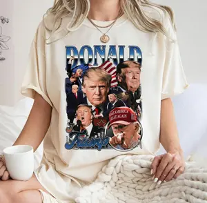 Donald Trump Rap Graphic T-Shirt, Hip-Hop Streetwear Tee, America 250, Make America Great Again, Maga Shirt