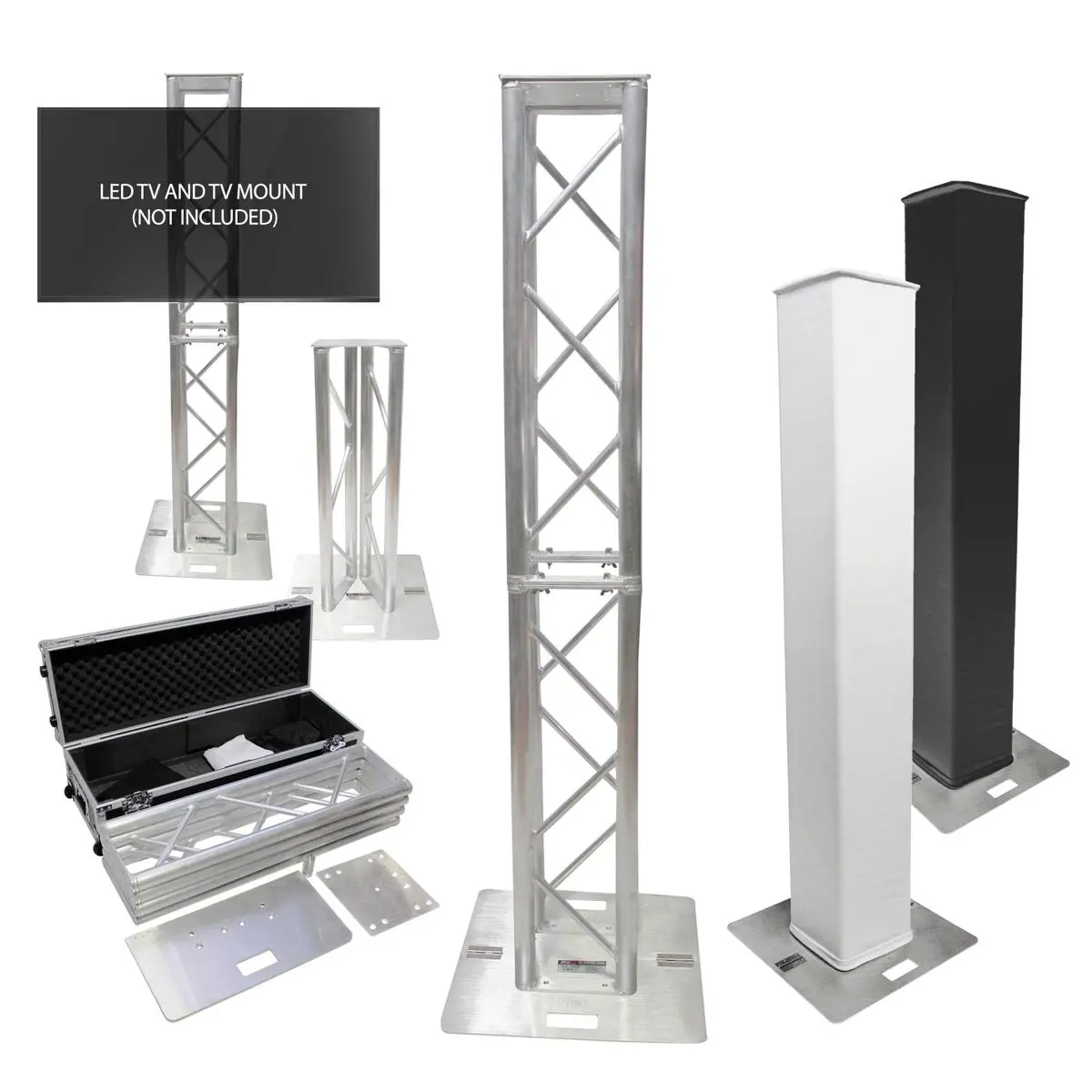 ProX XT-FTP328-656 Flex Tower Totem Package with Road Case (Adjustable 2m or 1m)