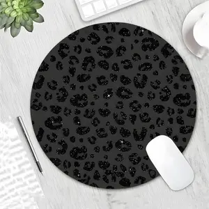 Leopard Pattern Mouse Pad, Round Mouse Pad with Non-slip Rubber Base, Decorative Mouse Mat for Gaming & Office, Gaming Mouse Pads, Non Slip Mousepad