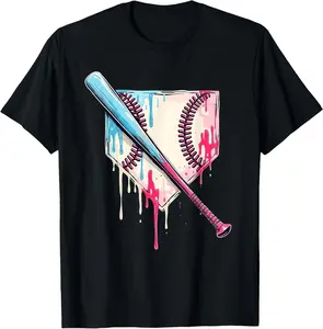 Cool Sport Baseball Home Plate Drip With Sprinkles Drip T-Shirt KM2