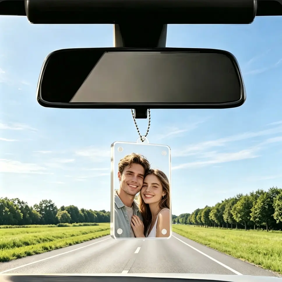 【Summer Survivals】Joytutus Car Picture Holder for Sun Visor, 5.45" Magnetic Car Picture Frame Ornament to Display Photo Summerfinds, Personalized Cars Hanger Gift for Couples, Photo Holder, Multifunctional Car Accessories, Car Hanging Decoration