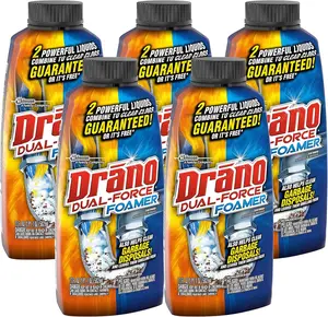 Drano Dual-Force Foamer Drain Clog Remover and Cleaner for Shower or Sink Drains, Unclogs and Removes Sources of Odor, 17 Fl Oz