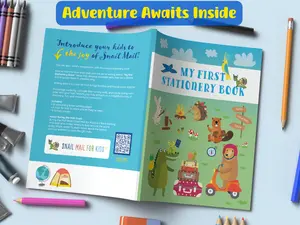 Sunny the Mail Snail Stationery Book for kids ages 3 to 8 helps kids stay connected!