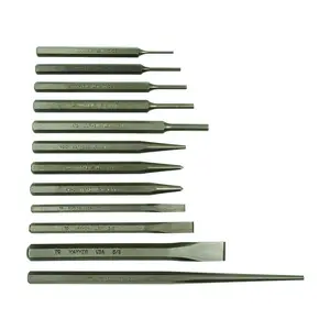 212 MAIN 12-Piece Punch & Chisels Set, Steel DIY Woodwork Tools for Woodworking Projects, Punches Included