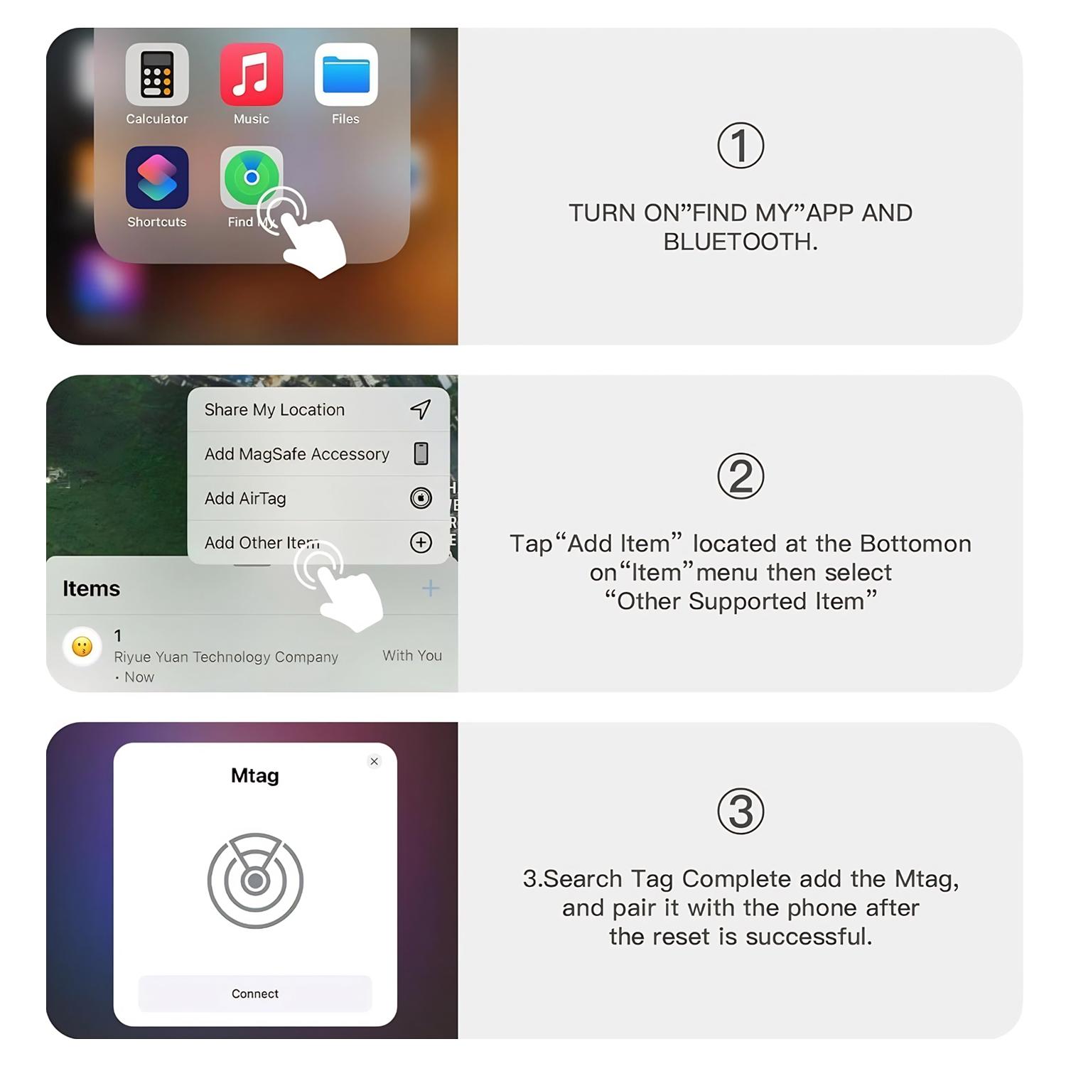 GPS Tracker for Car, Tracker Device for Vehicles No Subscription No Monthly Fee Car Tracker Device Hidden Magnetic Real-Time Tracking for Cars Kids Dogs, Anti-lost Device, Works with Apple Find My (iOS Only) For iPhone&Android