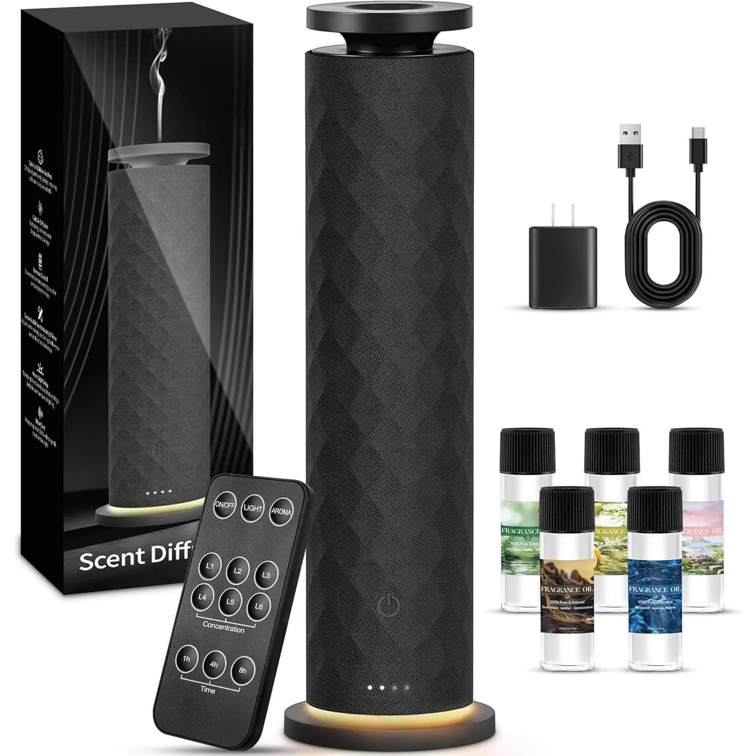 Hotel Collection Luxury Aroma Scented Diffuser Bottle - Electronic Cold Air Home Fragrance Freshener, Quiet Operation, Bottle/Freshness/Liquid Drops Scented Oil Diffusers for Living Rooms, Offices, Bottle Scented Oil Diffusers