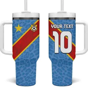 [ FAST SHIP 5Days]  DR Congo National Football Tumbler With Handle Leopards Go Glory LT03