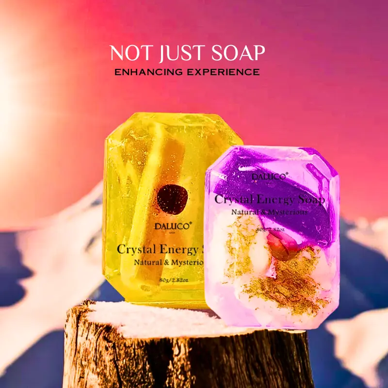 Crystal Soap, Handcrafted with Natural Crystals and Plant Oils, Deep Skin Care, Heavenly Fragrance, Indulging Experience