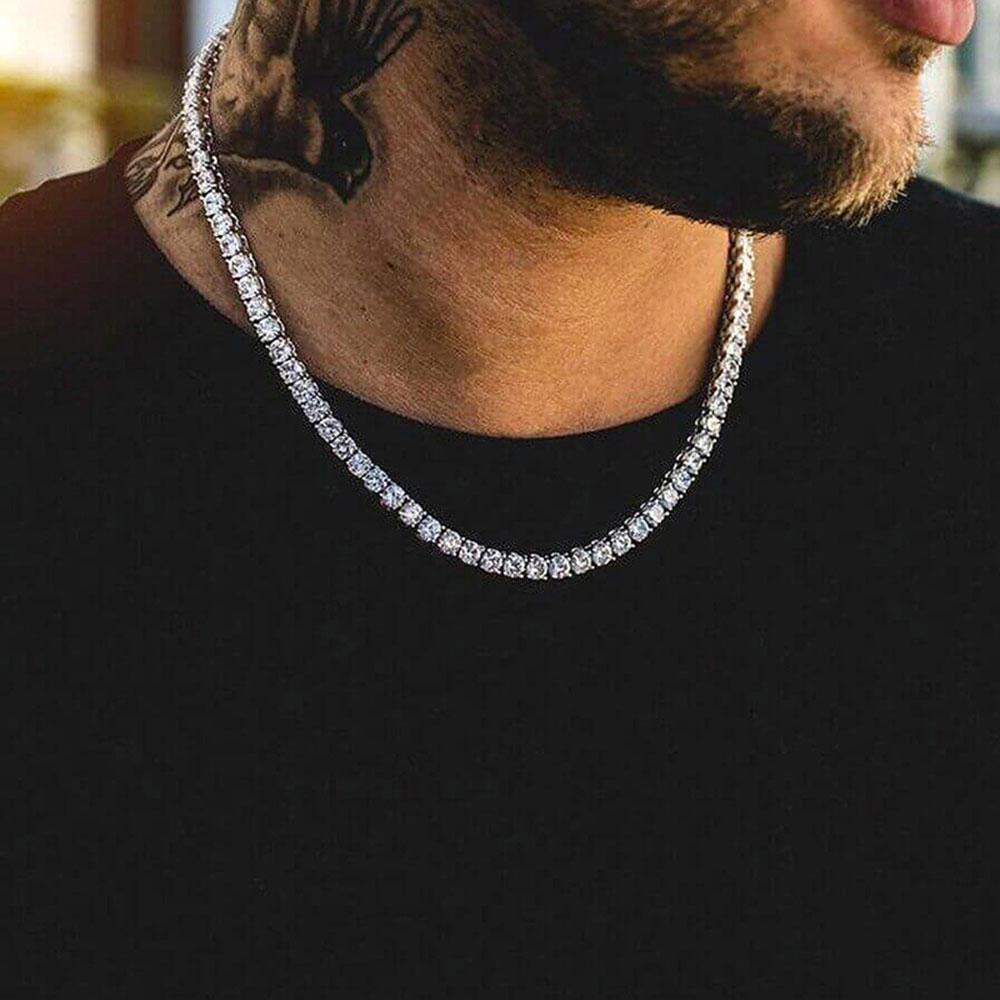 Hip Hop Jewelry 3/4/5/6MM 1 Row Iced Out Tennis Chain Bling CZ Men Diamond Cubic Zirconia Choker Necklace Women Drop Shipping