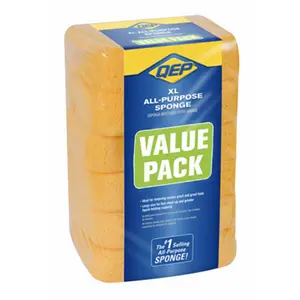 212 MAIN Extra Large Heavy-Duty Grout Sponge, 7.5x5.5x2 in, Pack of 6, Rounded Edge, Grout Removal, High Absorbency, Heavy-Duty Size
