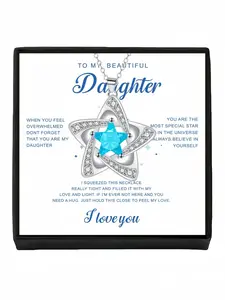 "Blue Diamond Stardust" — Elegant blue pentagram sapphire necklace, niche luxury design. Perfect for holidays, birthdays, gifts for wives and daughters, Valentine's Day and Mother's Day.