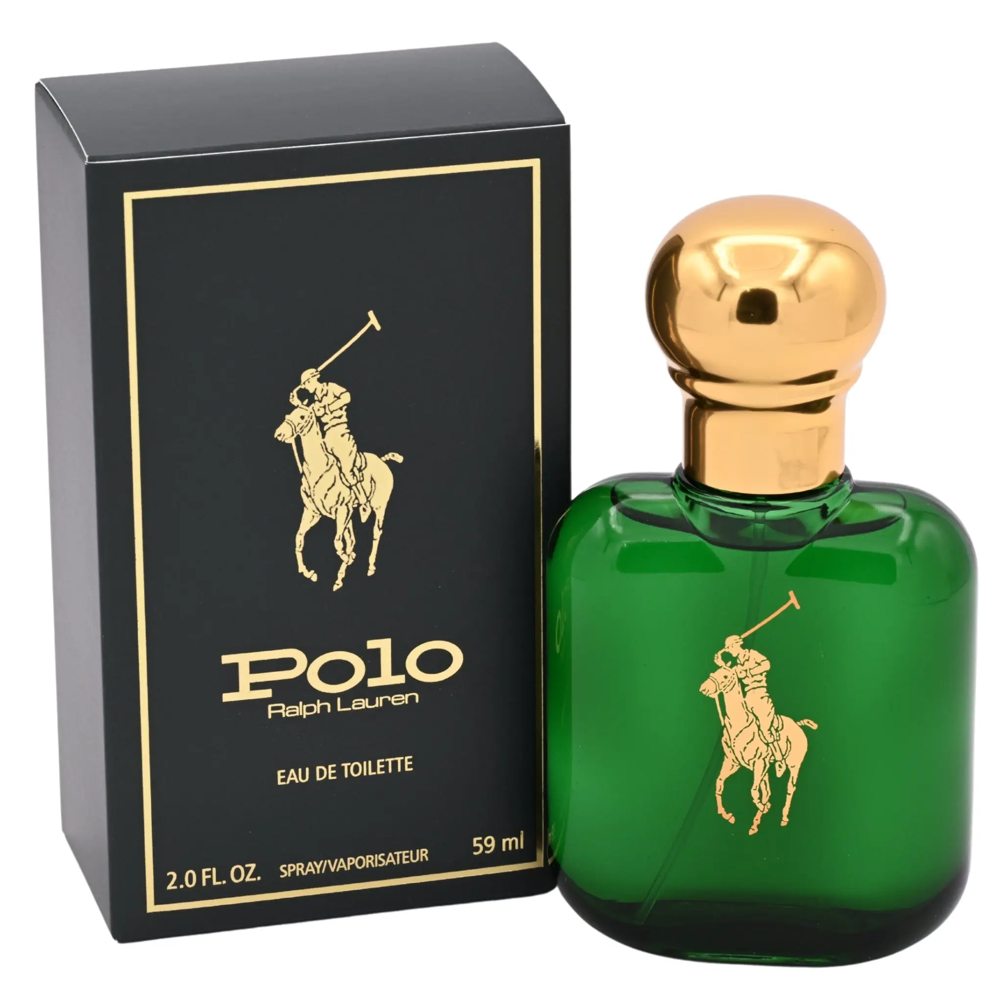 Ralph Lauren Polo Eau de Toilette for Men, Woody Aromatic Fragrance with Pine, Leather, and Basil Notes, 2.0 fl oz, Fragrances