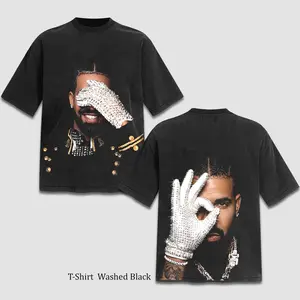 Drake Iceman Album 2026 Graphic T-Shirt – OVO Inspired Hip Hop Streetwear Tee, Drizzy Rhinestone Glove Rap Shirt, Luxury Rap Aesthetic Vintage Washed Oversized Unisex Top for Drake Fans