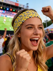 Football Print Elastic Hairband, Non-Slip Sports Headband for Men and Women, Sweat-Proof Tournament Hair Tie, Universal Use