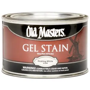 212 MAIN Old Masters 81008 1pt Pickling White Gel Stain - Highly Pigmented, Intense Colors, for Veneers, Pine, Plywood, Interior or Exterior Automotive & Motorcycle Paint Care