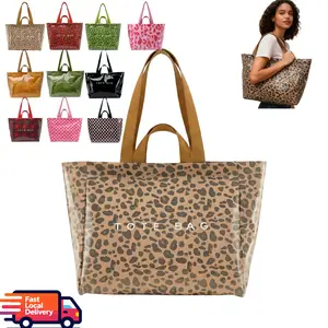 [LOCAL DELIVERY] Tote Bag for Women,  Large Capacity Work Tote, Lightweight Laptop Tote Bag, Clear Plastic PVC Letter Printed Kraft Paper Hobo Bag with Handle for Work, Shopping, Outdoor, Beach, Casual. Tote Purses for Women,  Gift Ideas