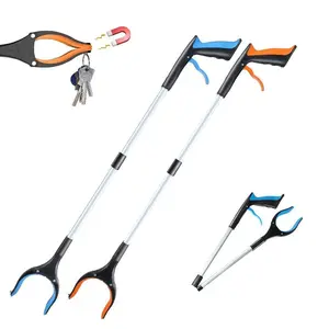 Grabber Reacher Tool, 2-Pack Foldable Reacher Grabber Pickup Tool with 360° Rotating Jaw & Magnet, Trash Picker Upper Grabber, Lightweight Grabbers for Seniors Heavy Duty, Durable Gardening Tools