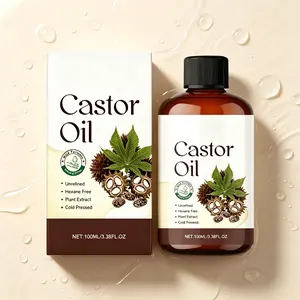 100% Pure Castor Oil 100ml – Unrefined, Cold Pressed, Hexane Free – Natural Plant Extract for Hair, Skin & Body Care – Promotes Thicker, Fuller Hair & Hydrates Dry Skin – Daily Beauty Oil