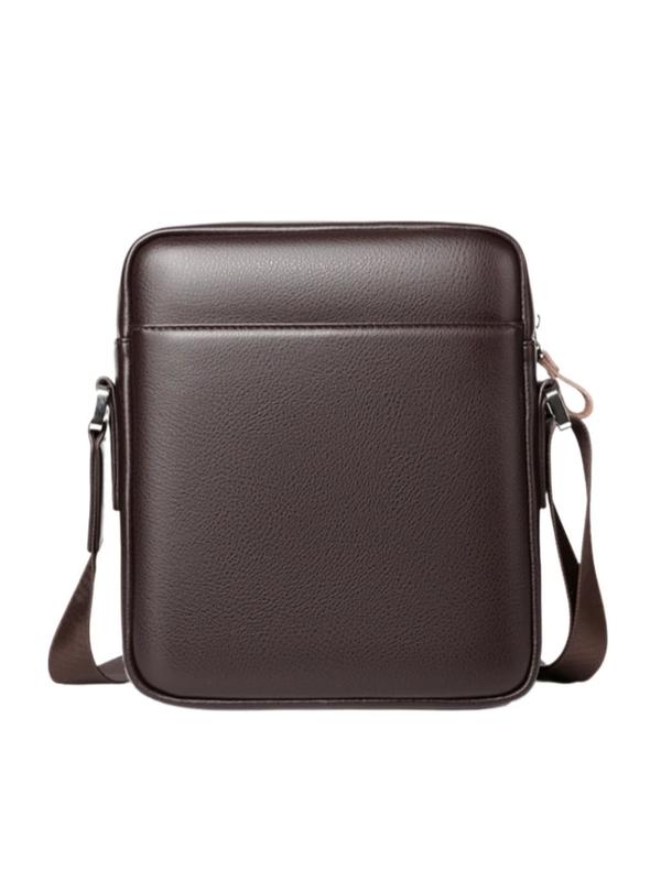 Men's Square Crossbody Bag, PU Leather Shoulder Bag, Stylish Casual Chest Messenger Bag, Durable and Versatile Accessory for Daily Use, Belt Shoulder Bags