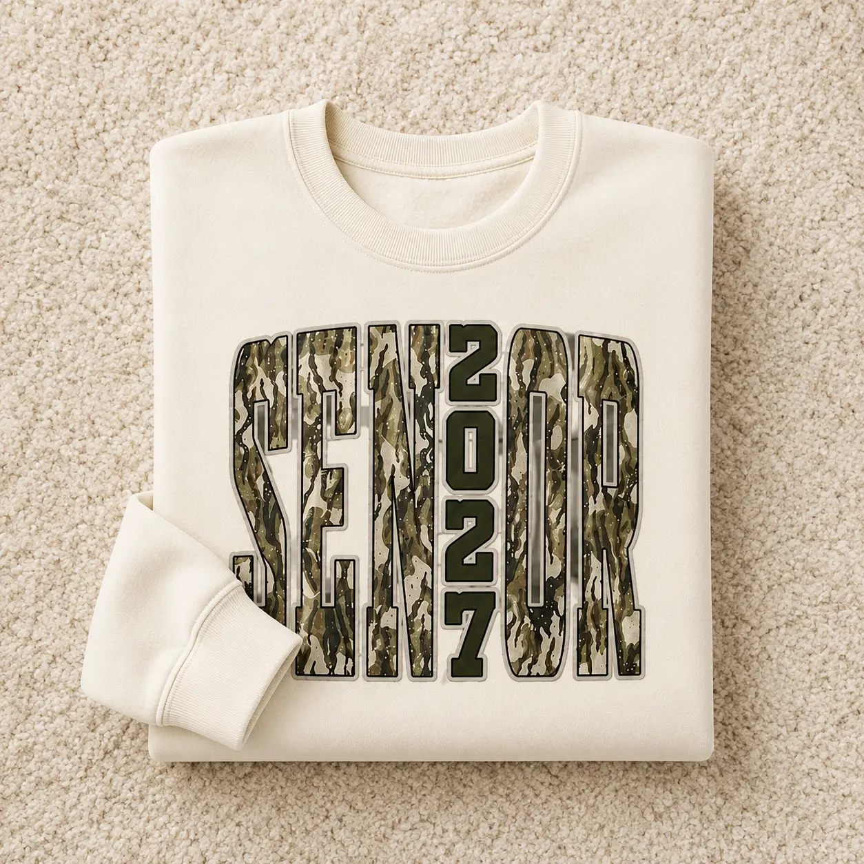 Senior 2027 Sweatshirt, Camo Senior Class of 2027 Crewneck, Graduation Senior Year Shirt, High School Senior Gift Apparel