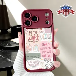 Cute Christian Bible Verse Floral Aesthetic Pattern Case for iPhone 17 16 15 14 Pro Max 13 12 11 XR XS Plus Air Slim Shockproof Anti Drop Protective Durable TPU Cover