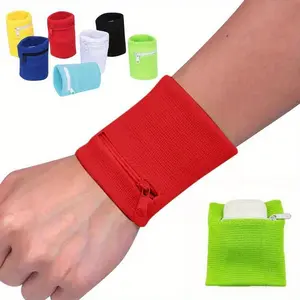 Wrist Purse Bag with Zipper Running Travel Bike Safe Sports Bag for Running Gym Bike Wallet Safe. Storage Wrist Support Gym Sports Accessories 1 Pcs