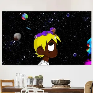 Hiphop Rapper Lil Uzi Album Cover Poster Tapestry Flag  3x5 Feet   Canvas Wall Art Living Room Poster Tapestry Decor