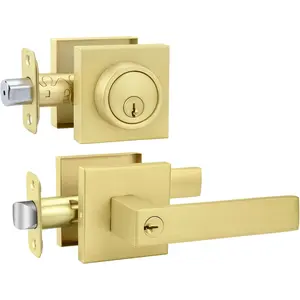 Exterior Door Lock Set Front Door Lock Set, Heavy Duty  Front Door Handle and Deadbolt Set (1 Pack)