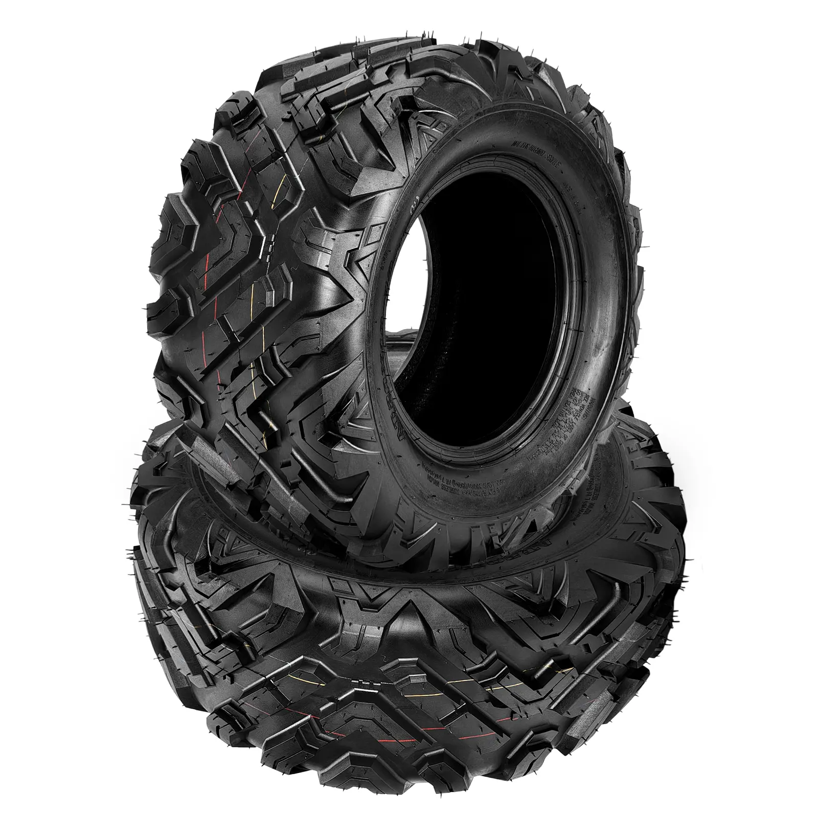 Durable Heavy Duty 6-Ply Tubeless ATV/UTV Tire Set - 2-Pack Replacement Combo, All-Terrain Off-Road Performance, Sizes 20x10-10 & 21x7-10, Compatible with Quad, 4 Wheeler