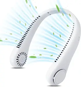 1/2 PCS Vaneless hanging neck fan, wearable cooling fan with 360 ° air outlet, portable hanging neck fan, rechargeable personal cooling fan, suitable for three wind speeds of hot and humid weather