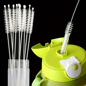 Stainless Steel Cleaning Brush, 10pcs/set Reusable Straw & Tube Scrubber, Kitchen Brush Set for Glass, Silicone, Metal