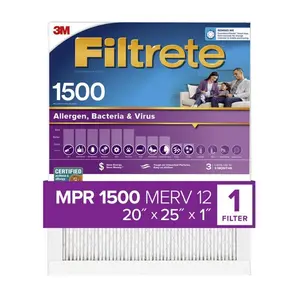 Filtrete 20 in. W X 25 in. H X 1 in. D 12 MERV Pleated Allergen Air Filter 1 pk - Pack of 4